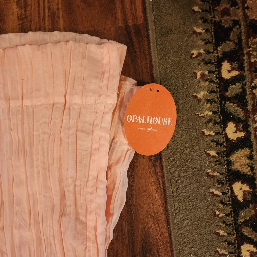 Opalhouse Blush Pink Crinkled Curtain 4 Panals. NWT